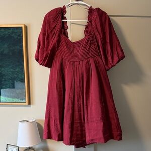 Chic Burgundy Mini Dress